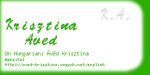 krisztina aved business card